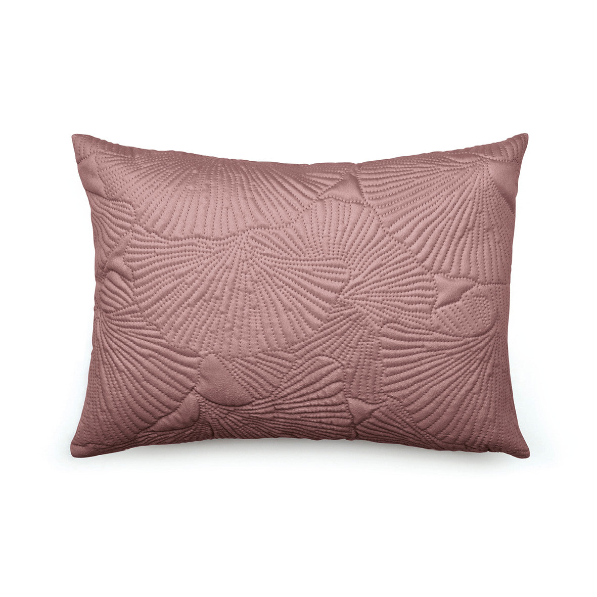 Housse de coussin velours avec dessin fleuri : vieux rose