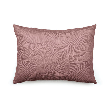 Housse de coussin velours avec dessin fleuri : vieux rose