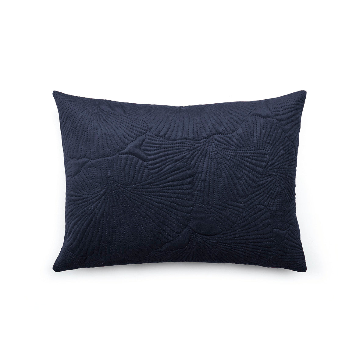 Housse de coussin velours avec dessin fleuri : bleu foncé