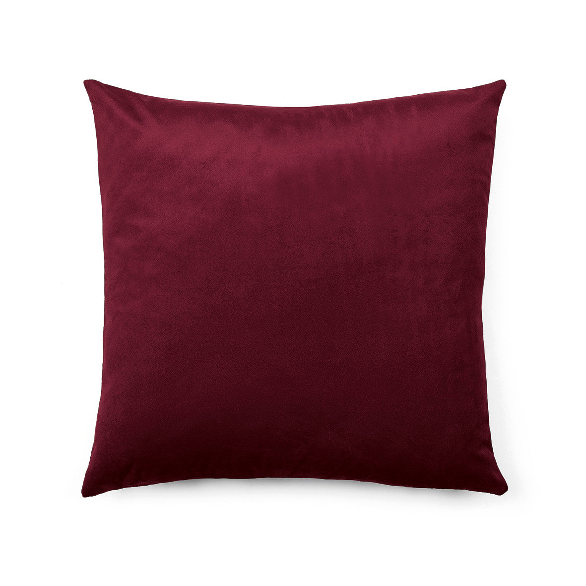 Housse de coussin velours avec dessin fleuri : bordeaux