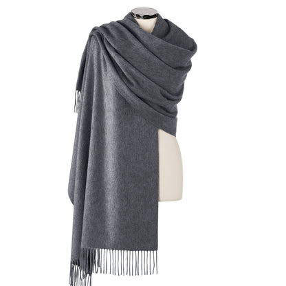 Long scarf cashmere - grey