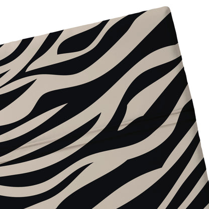 Flat sheet cotton satin - Rêves zébrés Black