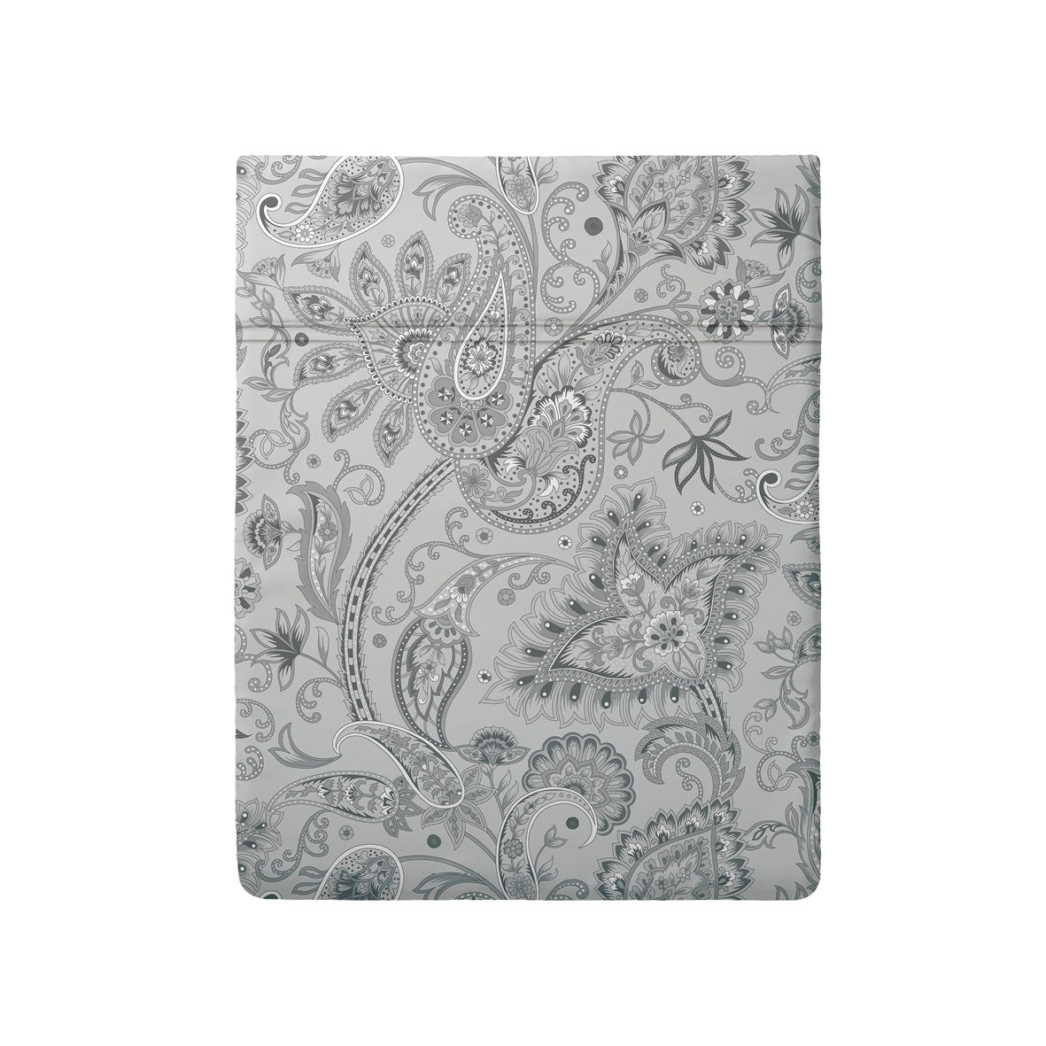 Drap plat satin de coton Indienne Gris clair - 240 x 300 cm