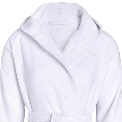 Hooded bathrobe - White