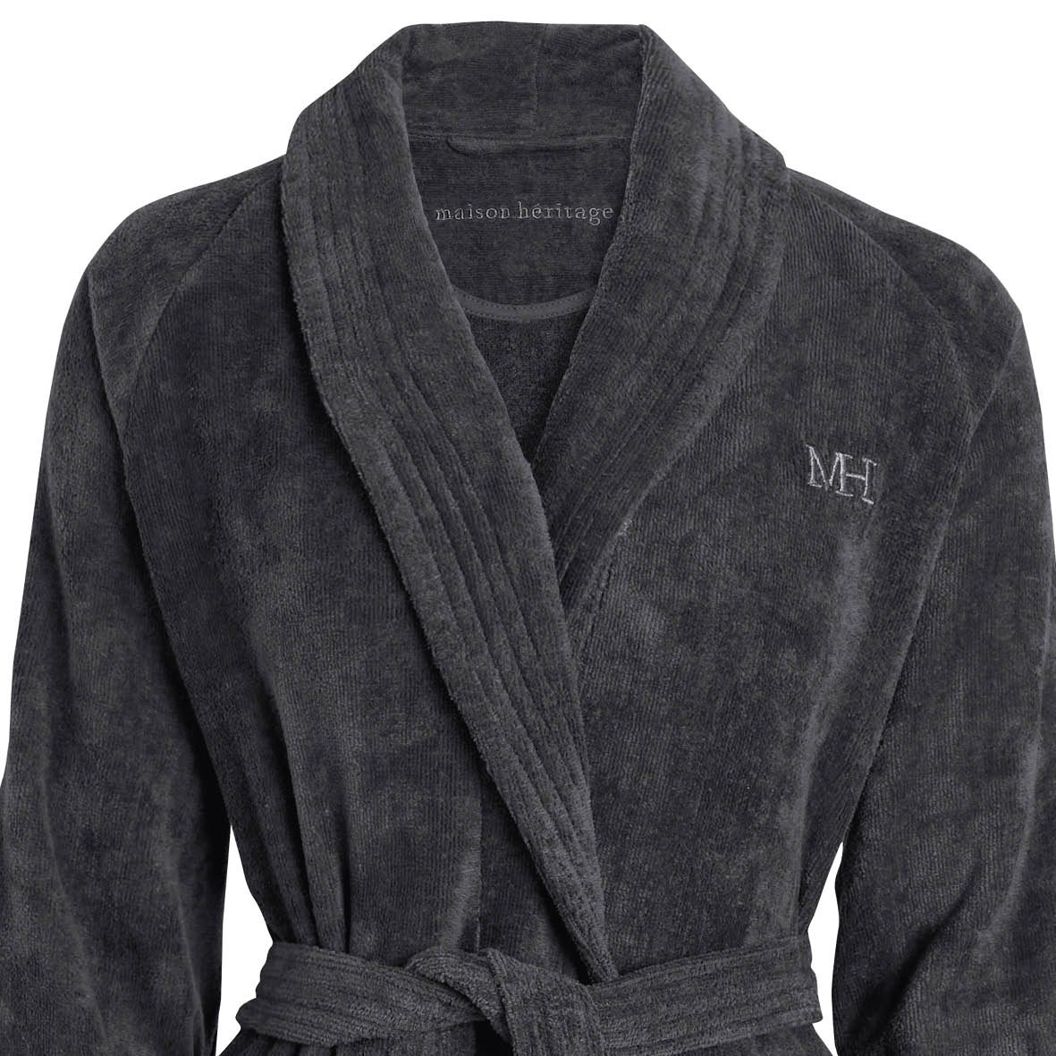 Bathrobe with shawl collar - Dark grey