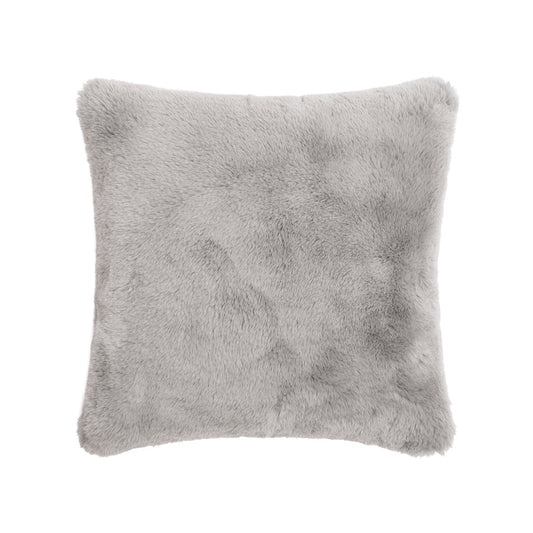 Housse de coussin imitation fourrure  Gris - 40 x 40 cm