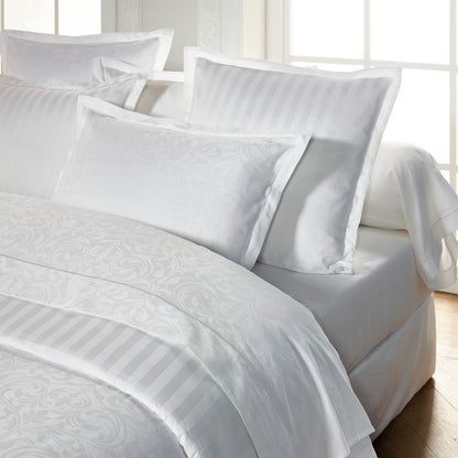 Pillowcase(s) cotton satin - Baroque White