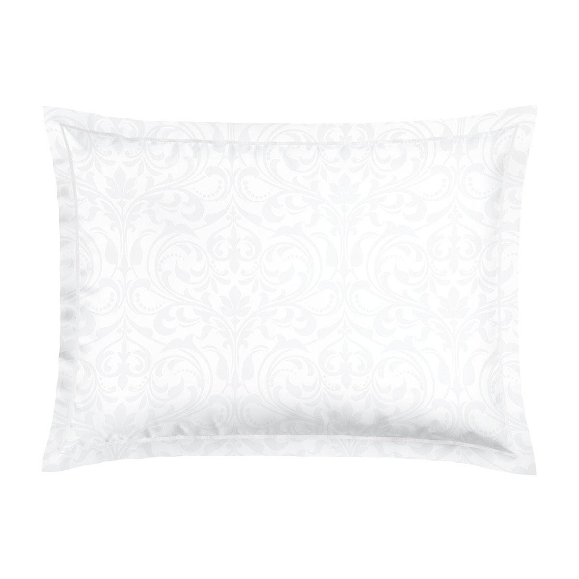 Pillowcase(s) cotton satin - Jacquard woven - Baroque White 50 x 70 cm