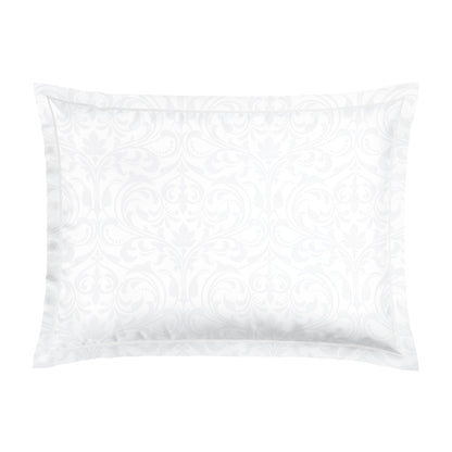 Pillowcase(s) cotton satin - Jacquard woven - Baroque White 50 x 70 cm