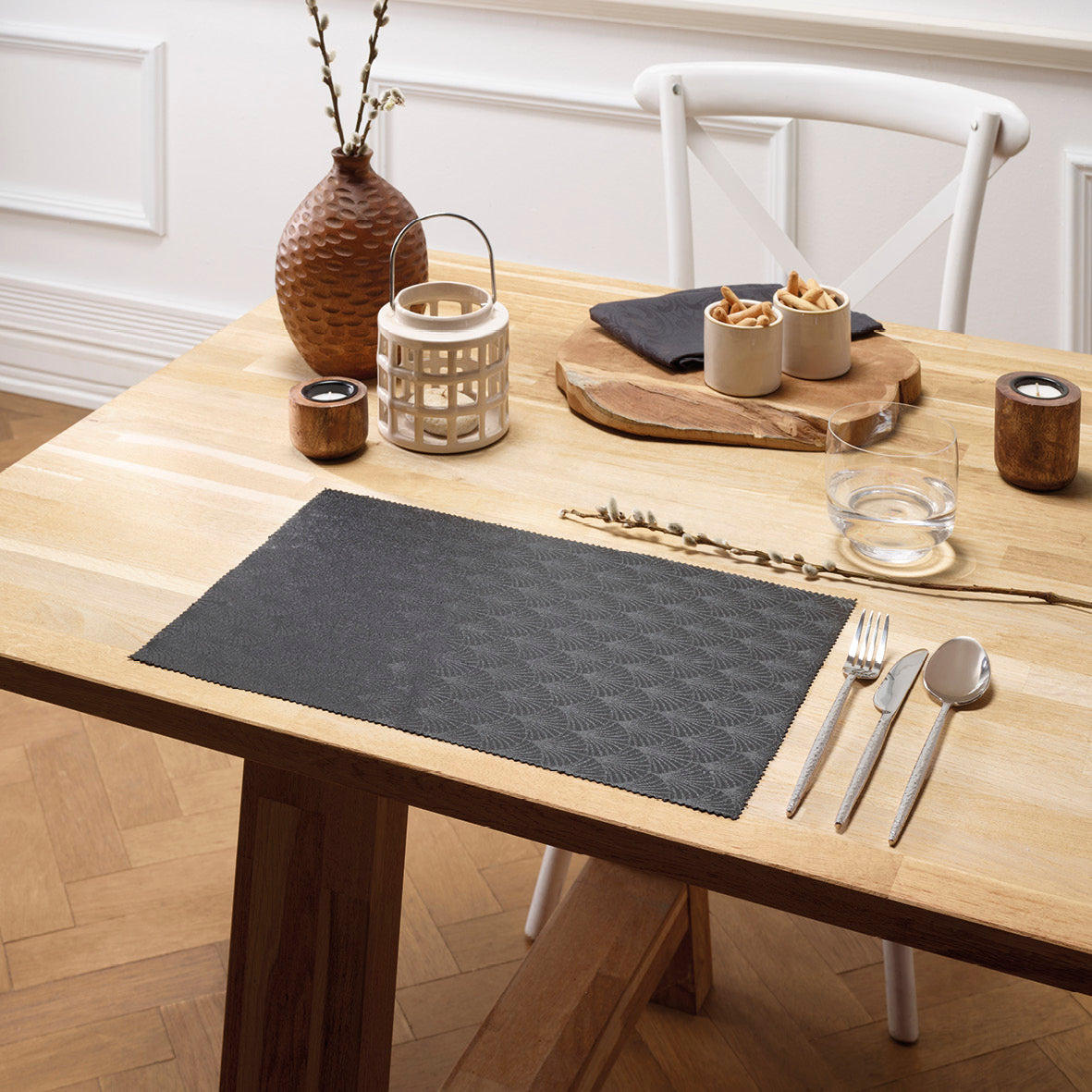 Set of 2 placemats - Palma Black