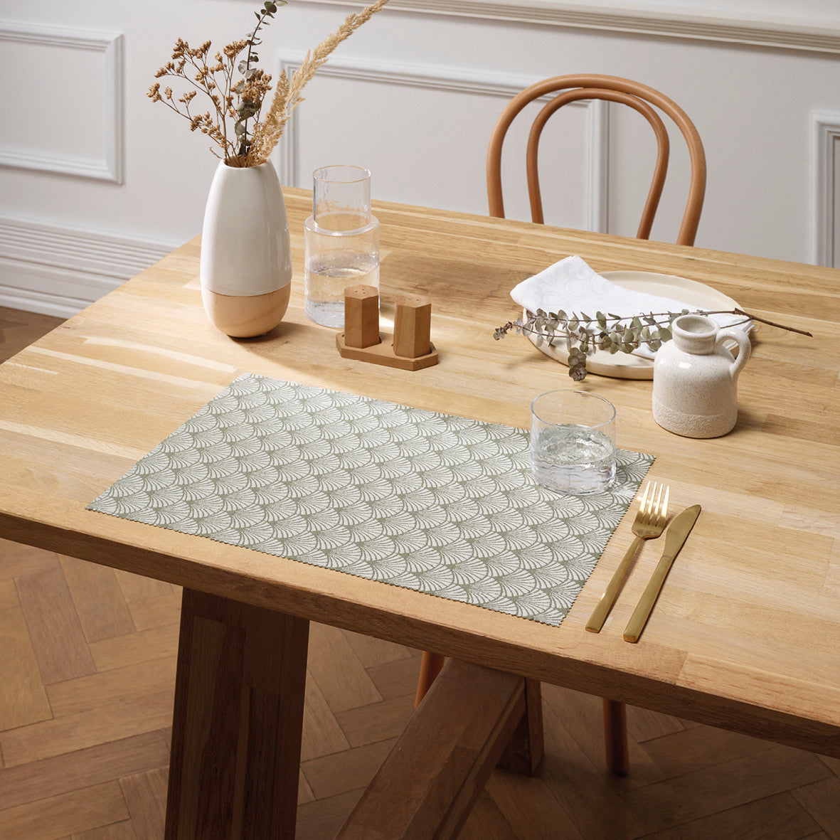 Set of 2 placemats - Palma Green