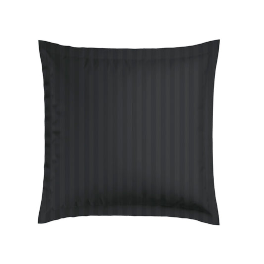 Jacquard woven cotton satin pillowcase(s) - Black 2 x (63 x 63 cm)