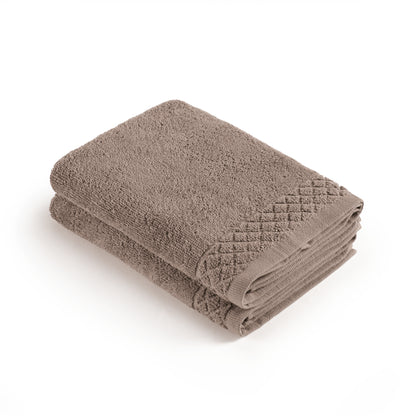 Set of 2 kitchen towels - 45 x 45 cm Brown