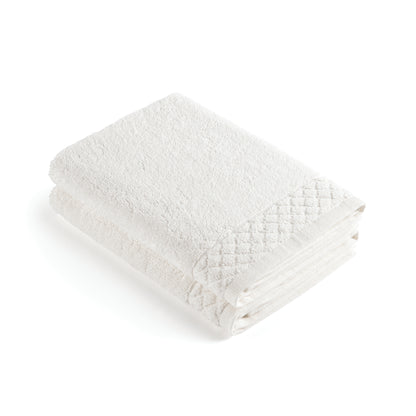 Set of 2 kitchen towels - 45 x 45 cm White