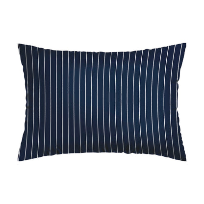 Pillowcase(s) cotton satin - Rayures Élégantes Dark blue 2 x (50 x 70 cm)