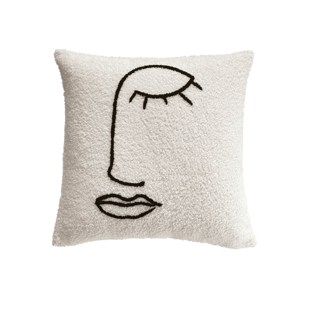 Cushion cover Félicie white/black - 43 x 43 cm