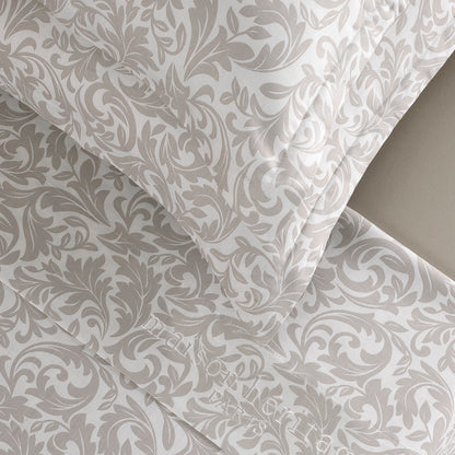 Sheet set : fitted sheet, flat sheet, pillowcase(s) in satin cotton - Esprit Damas Taupe