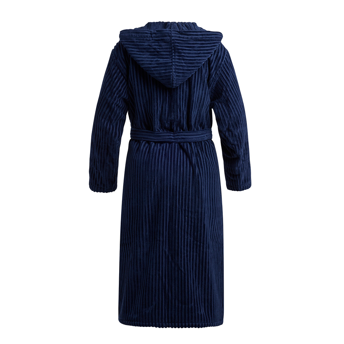 Hooded bathrobe Rayures tissées Jacquard - Dark blue