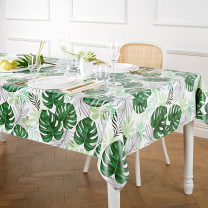 Nappe enduite anti-tache - Exotica Blanc