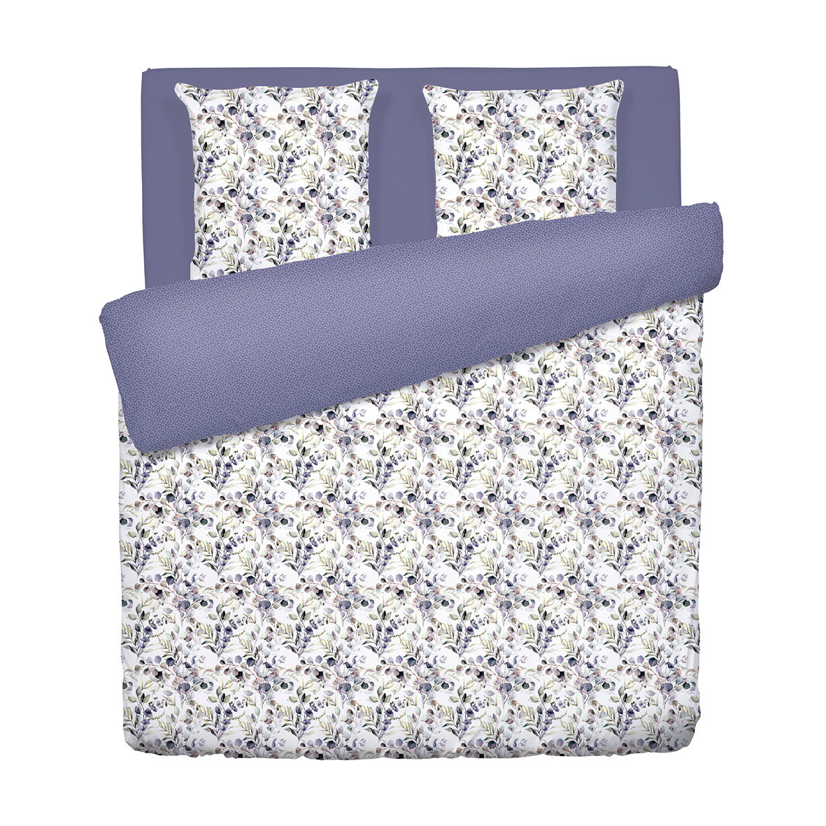 Duvet cover + pillowcase(s) cotton satin - Eucalyptus White