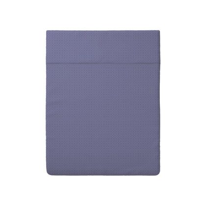 Drap plat satin de coton - Mila fleurs Violet foncé