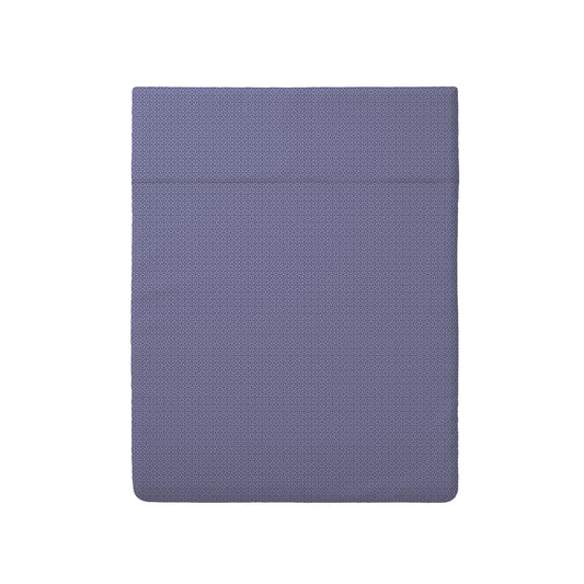 Flat sheet cotton satin - Mila fleurs Dark purple