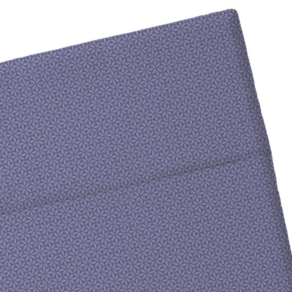 Drap plat satin de coton - Mila fleurs Violet foncé