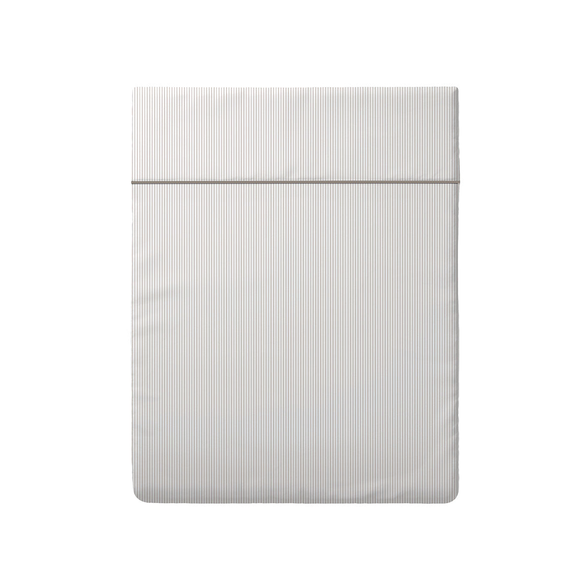 Drap plat satin de coton - Traits fins Taupe