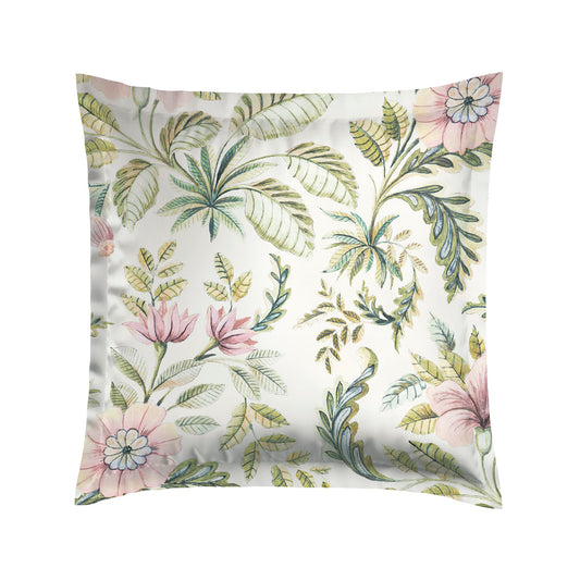 Pillowcase(s) cotton satin - Fleurs de la forêt Green