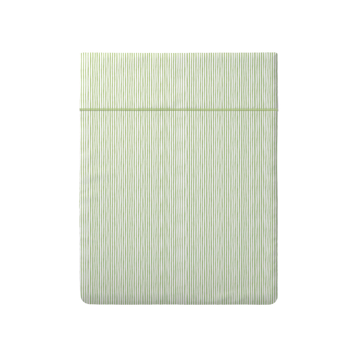 Drap plat satin de coton - Traits peints Vert