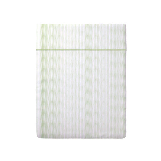 Flat sheet cotton satin - Traits peints Green