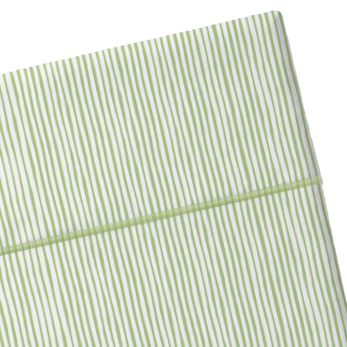 Drap plat satin de coton - Traits peints Vert