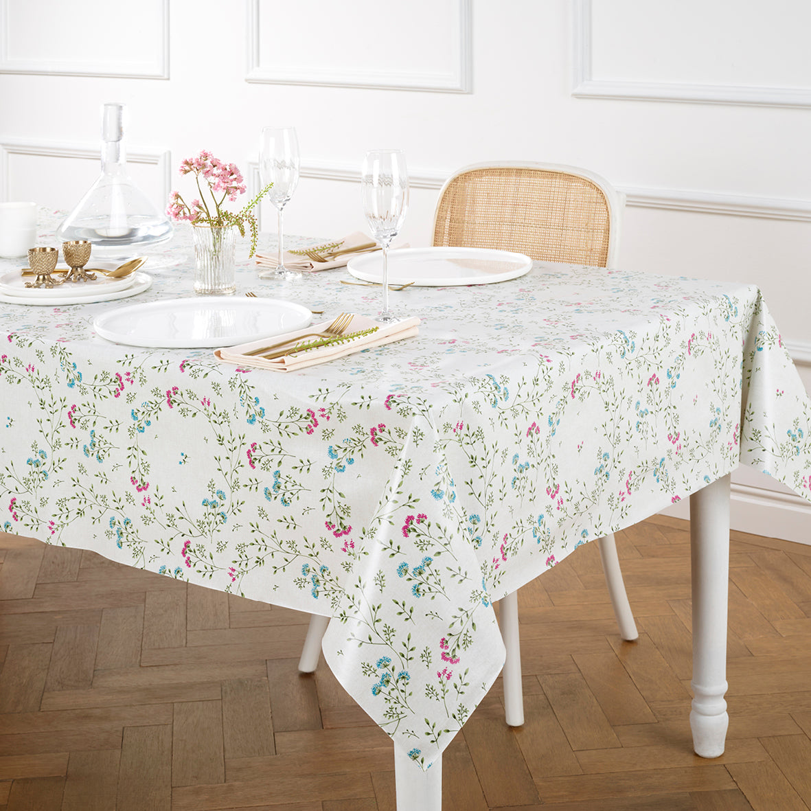 Tablecloth - Fleurs estivales Off-white