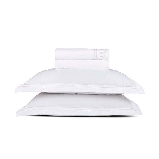 Sheet set cotton satin - Paris White / White