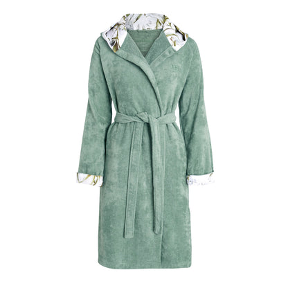 Hooded bathrobe - Jardin exotique Green