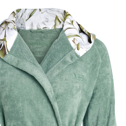 Hooded bathrobe - Jardin exotique Green