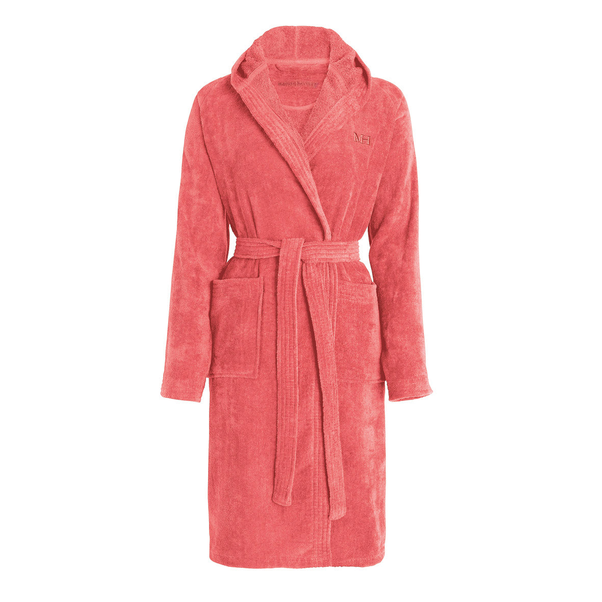 Hooded bathrobe - Hibiscus Pink