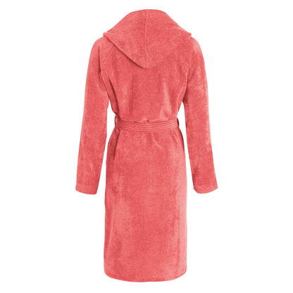 Hooded bathrobe - Hibiscus Pink