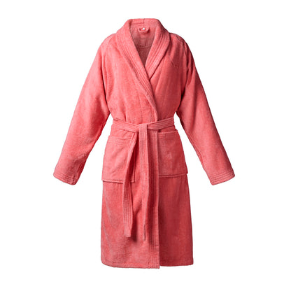 Bathrobe with shawl collar - Hibiscus Pink