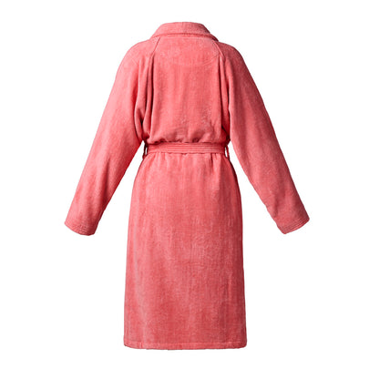 Bathrobe with shawl collar - Hibiscus Pink