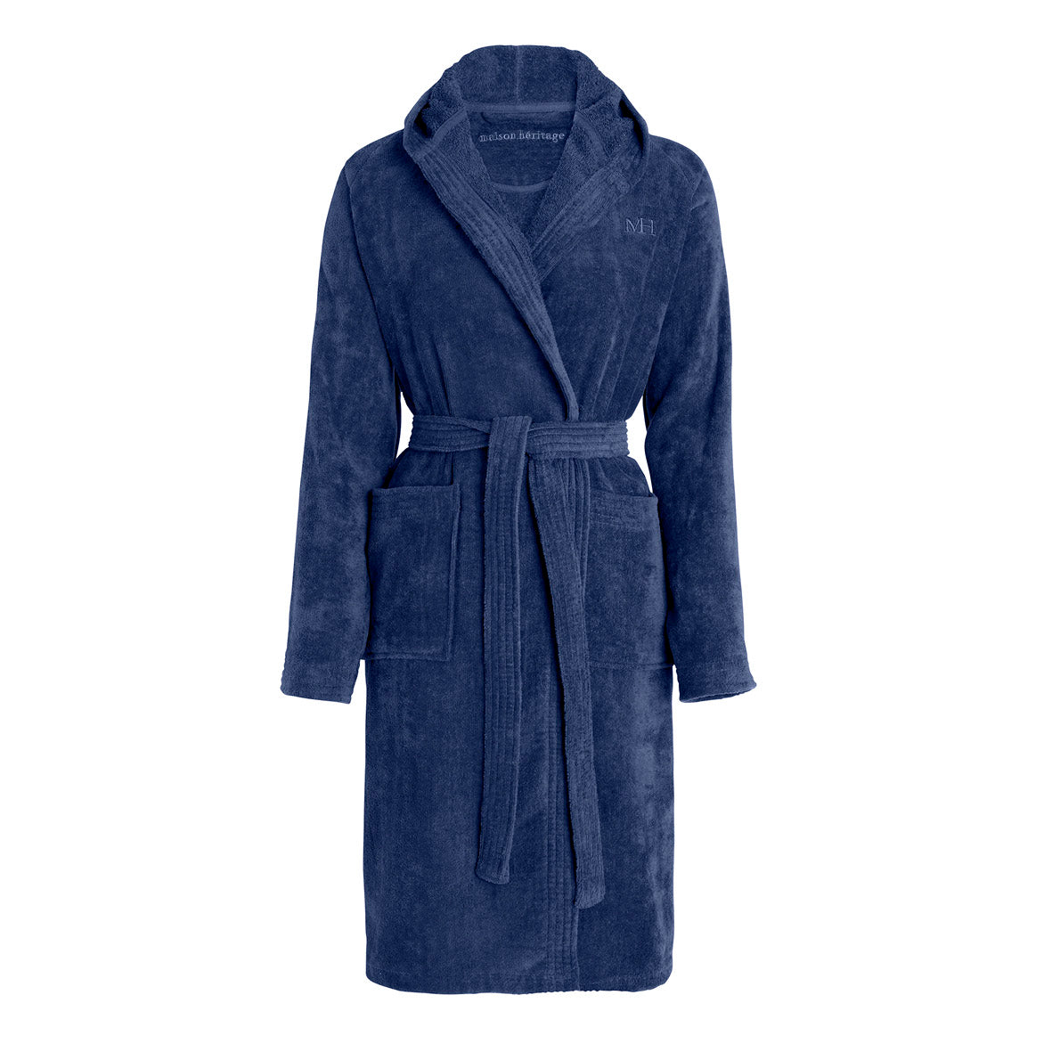 Hooded bathrobe - Navy blue