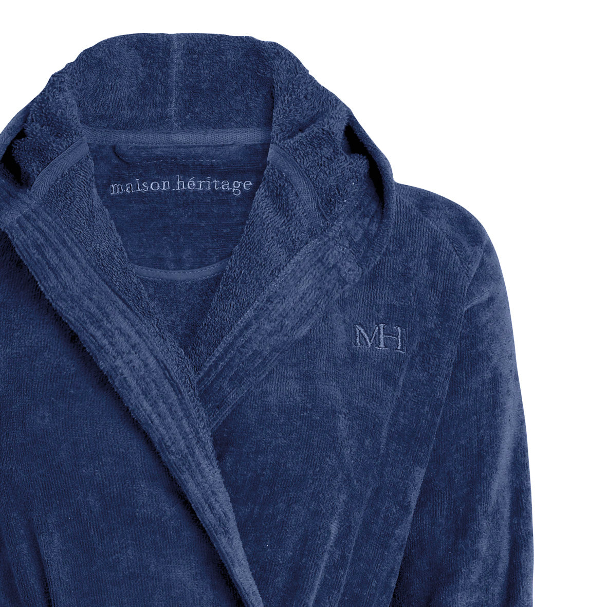 Hooded bathrobe - Navy blue