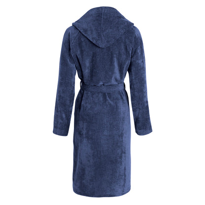 Hooded bathrobe - Navy blue