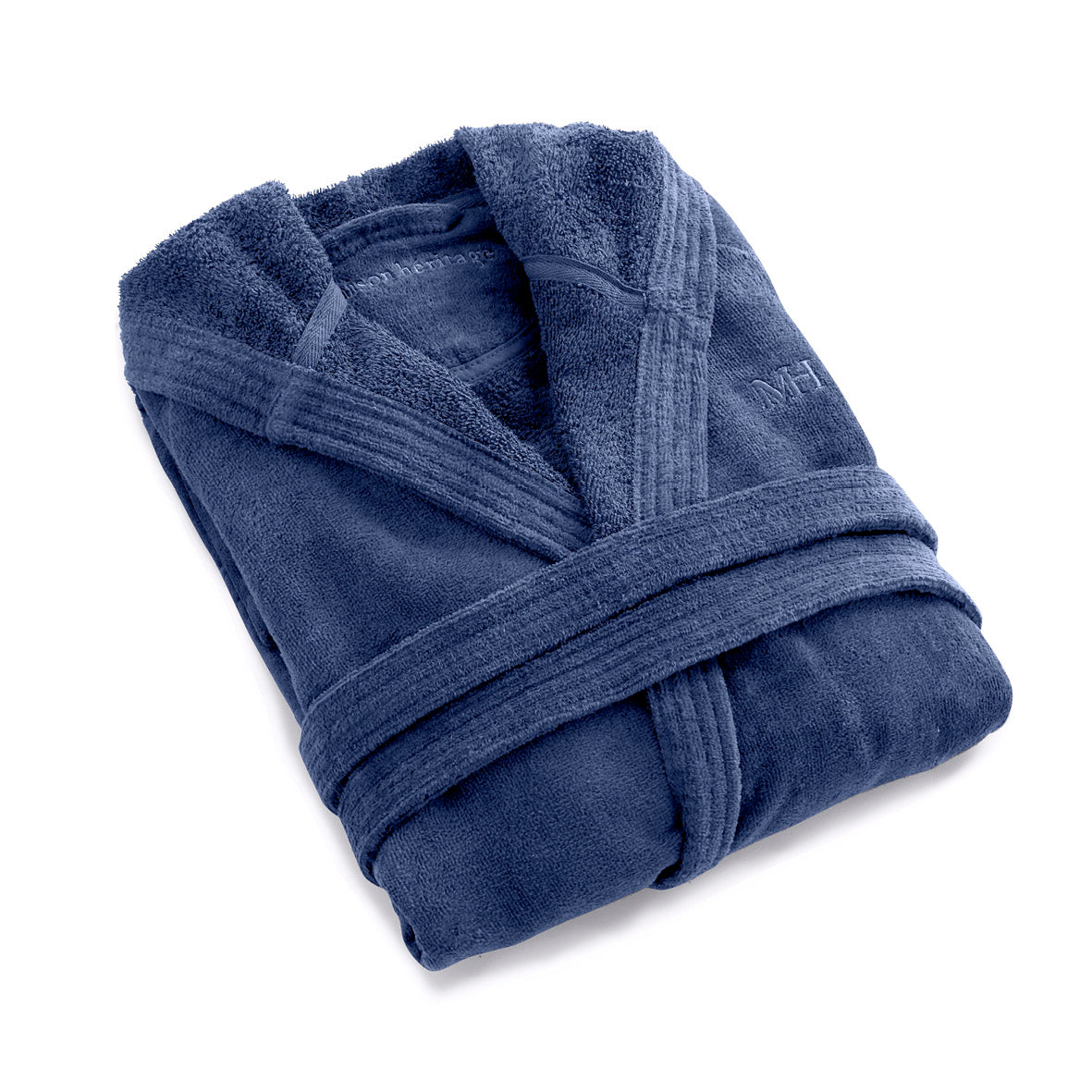 Hooded bathrobe - Navy blue