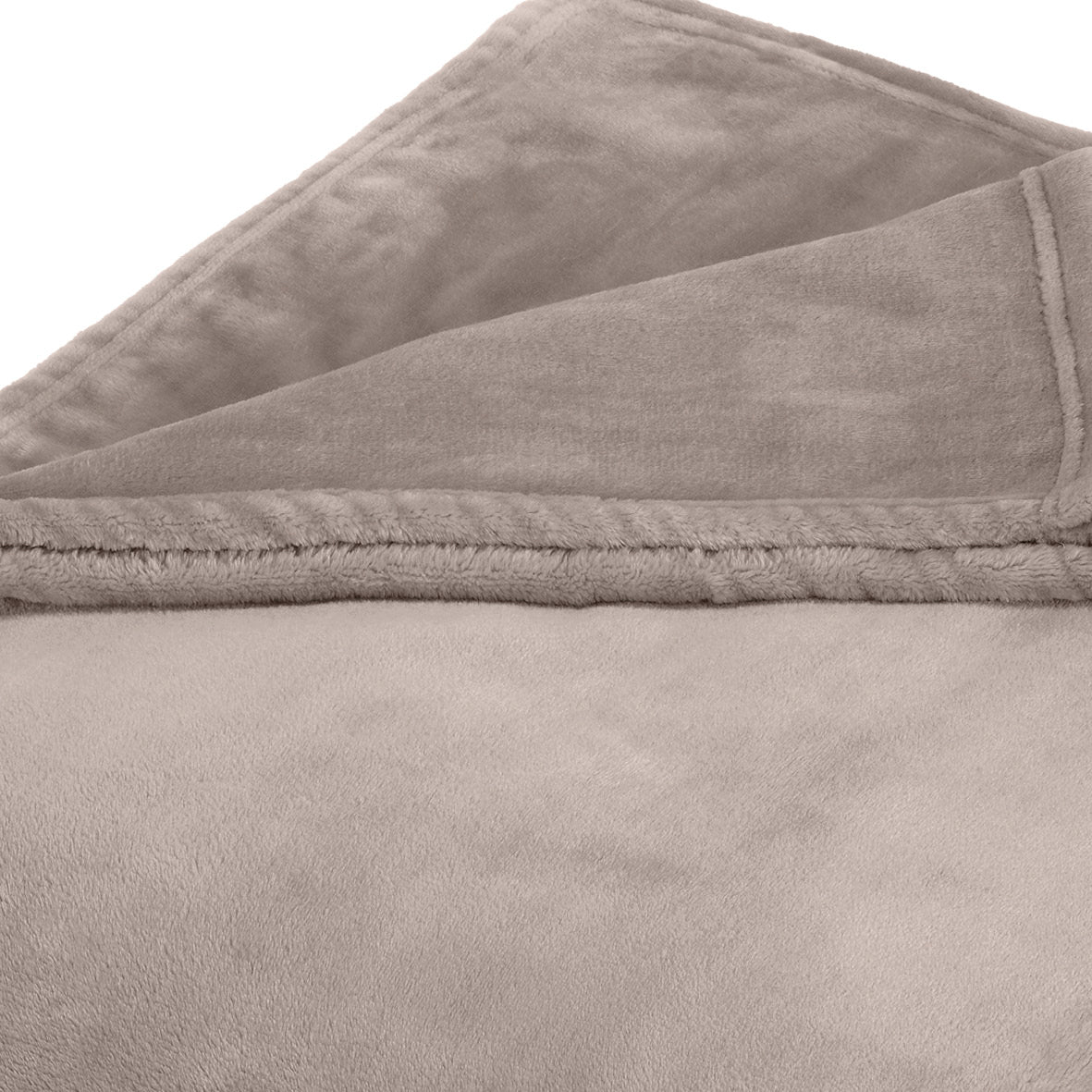 Fleece plaid Taupe - 180 x 220 cm