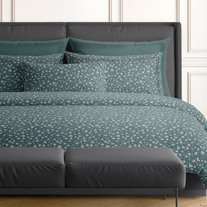 Duvet cover + pillowcase(s) cotton satin - Jasmine Green