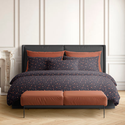 Duvet cover + pillowcase(s) cotton satin - Pétunia Orange