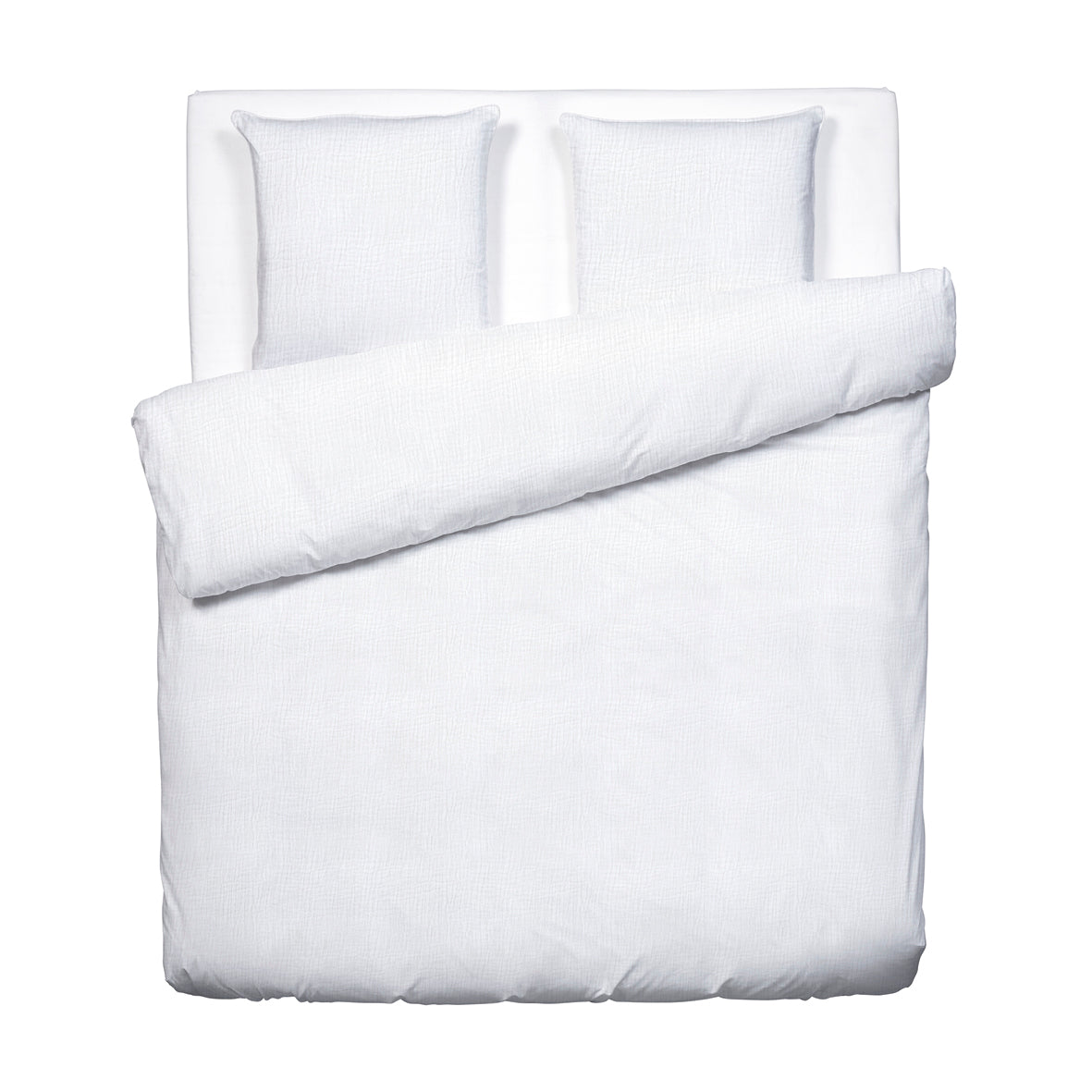 Duvet cover + pillowcase(s) cotton gauze - Uni White