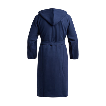 Hooded bathrobe - Nid d'abeille Dark blue