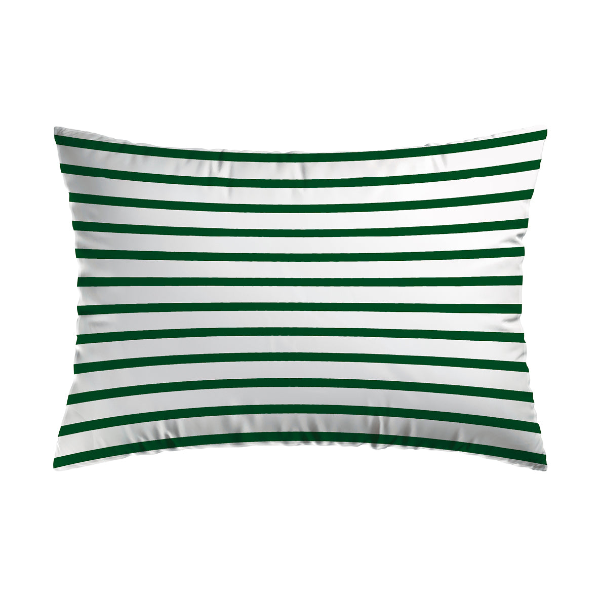 Pillowcase(s) cotton satin - Marinière Green 2 x (50 x 70 cm)